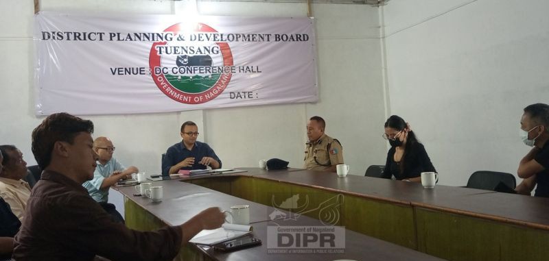 Tuensang District Task Force for COVID -19 meeting held at DC's conference hall Tuensang on July 15. (DIPR Photo)